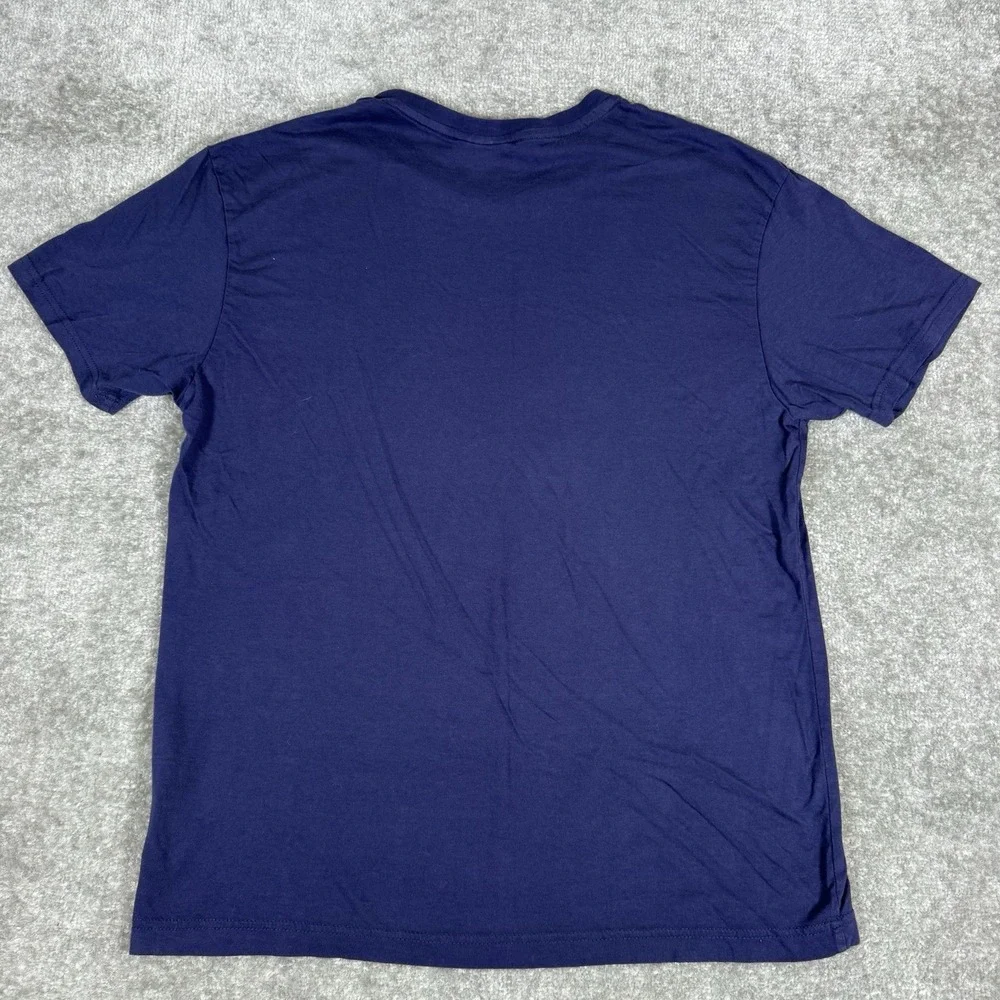 Polo Ralph Lauren T-Shirt Men's Medium Blue Short Sleeve Sporting Goods Logo‎